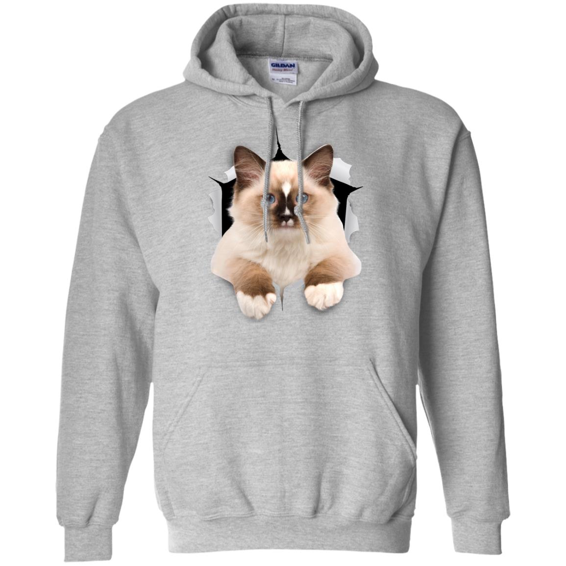 Brown Ragdoll Cat Pullover Hoodie Winston Bear