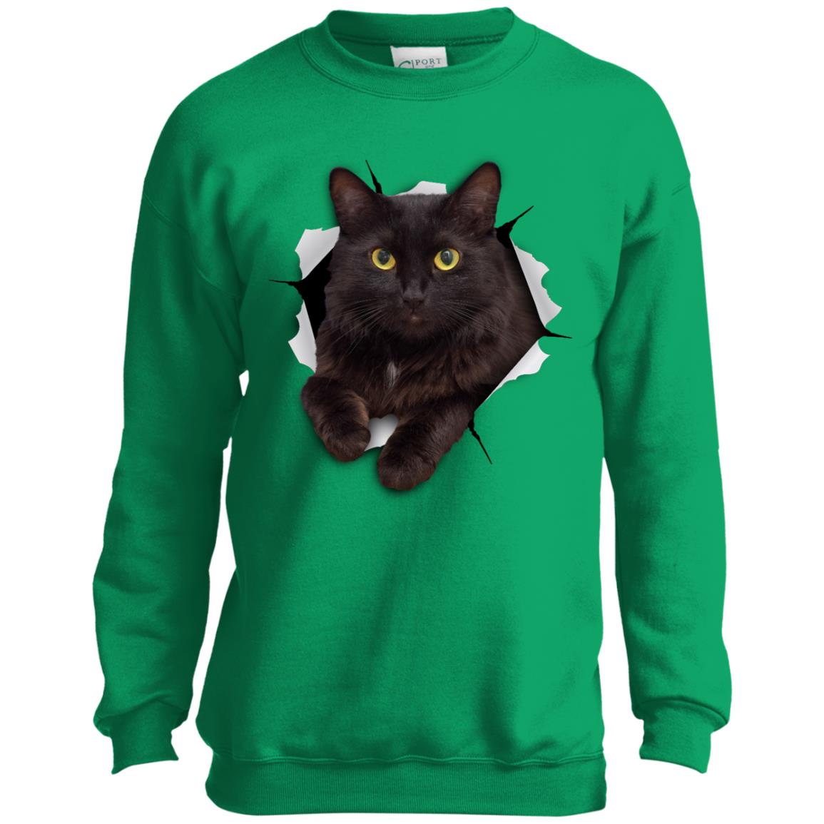 Black shop cat sweatshirt