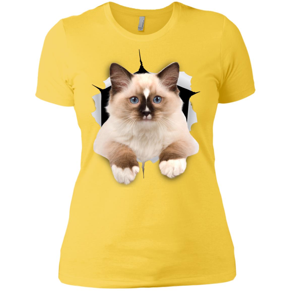 Brown Ragdoll Cat Ladies T Shirt Winston Bear